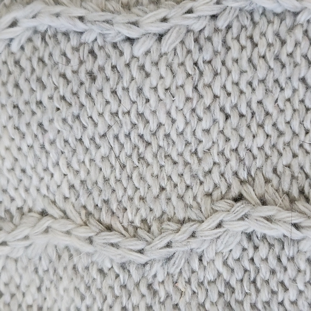 NATURAL LIFE gray Christmas stocking with multicolored pom poms and tass… - Picture 5 of 6